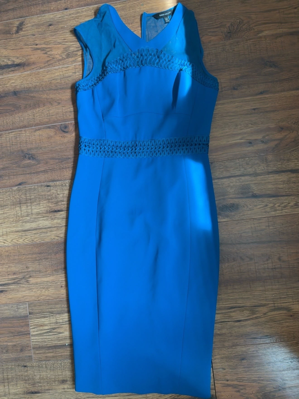 Karen Milan Royal Blue Sleeveless Sheath Dress